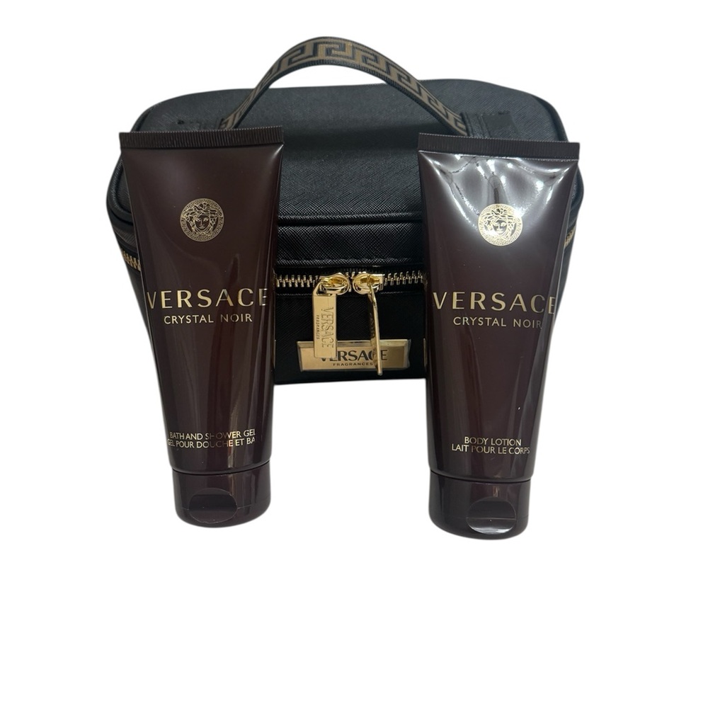 Versace pouch traincase makeup organizer bag Crystal Noir